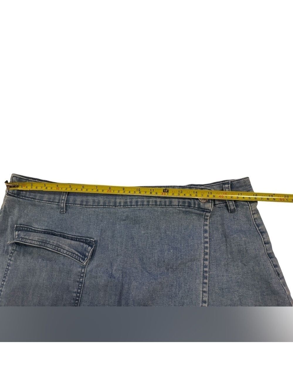 Blue Denim Mini Skirt Short Stylish - Picture 6 of 9